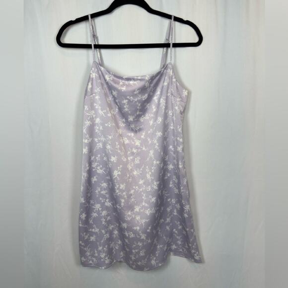 Garage Purple Floral Straight Bodycon Mini Dress Size Medium - Picture 1 of 8